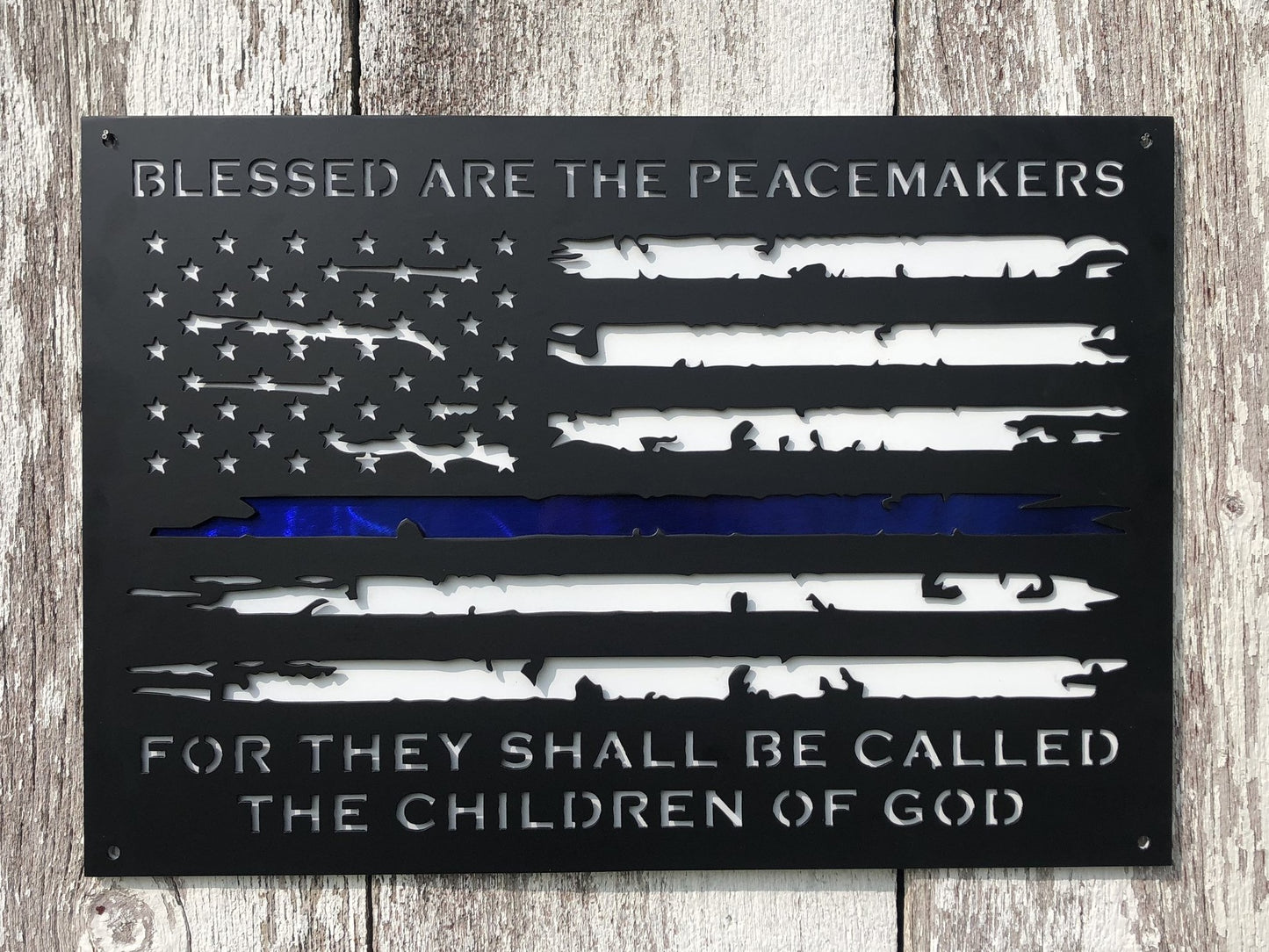 Blue Line Peacemaker Flag