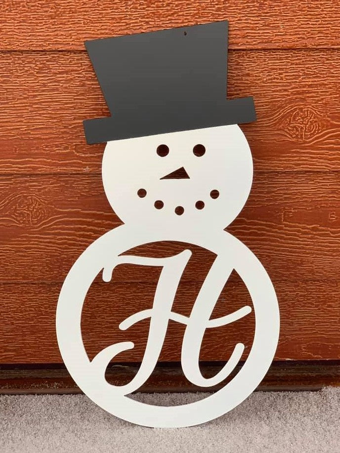 Personalized Snowman Monogram