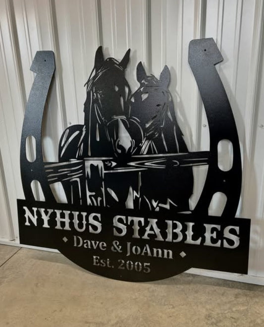 Custom horse farm sign