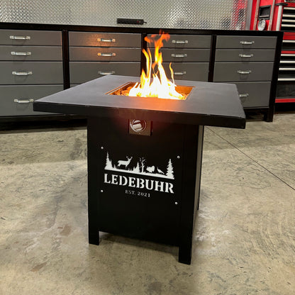 Personalized Heavy-Duty Propane Fire Table