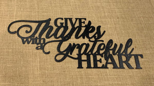 Give Thanks with a Grateful Heart- Fall Decor Sale