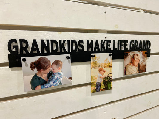 Grandkids Make Life Grand Magnetic Photo Display - Inventory Sale