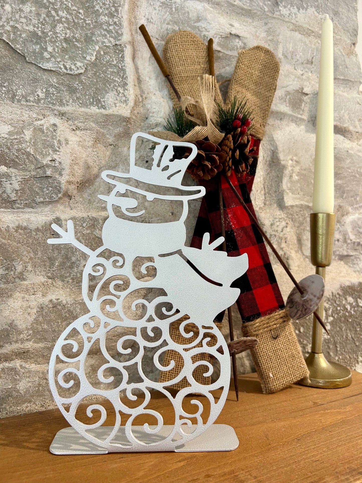 Self-Standing Swirly Snowman - Inventory Sale