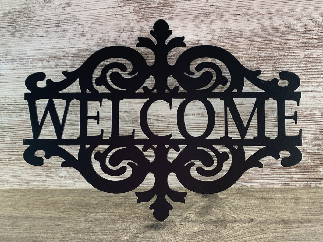 Scroll Welcome Sign