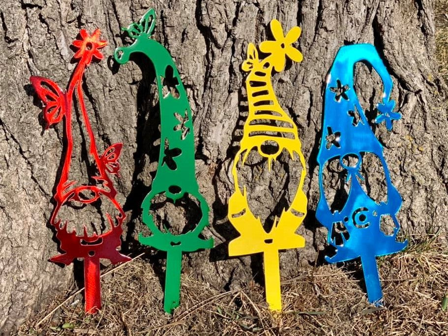 Gnome Yard Stakes Set