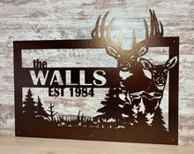 Load image into Gallery viewer, Personalized Deer Scene Sign
